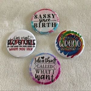 Sassy sayings 1.5 inch pin back buttons